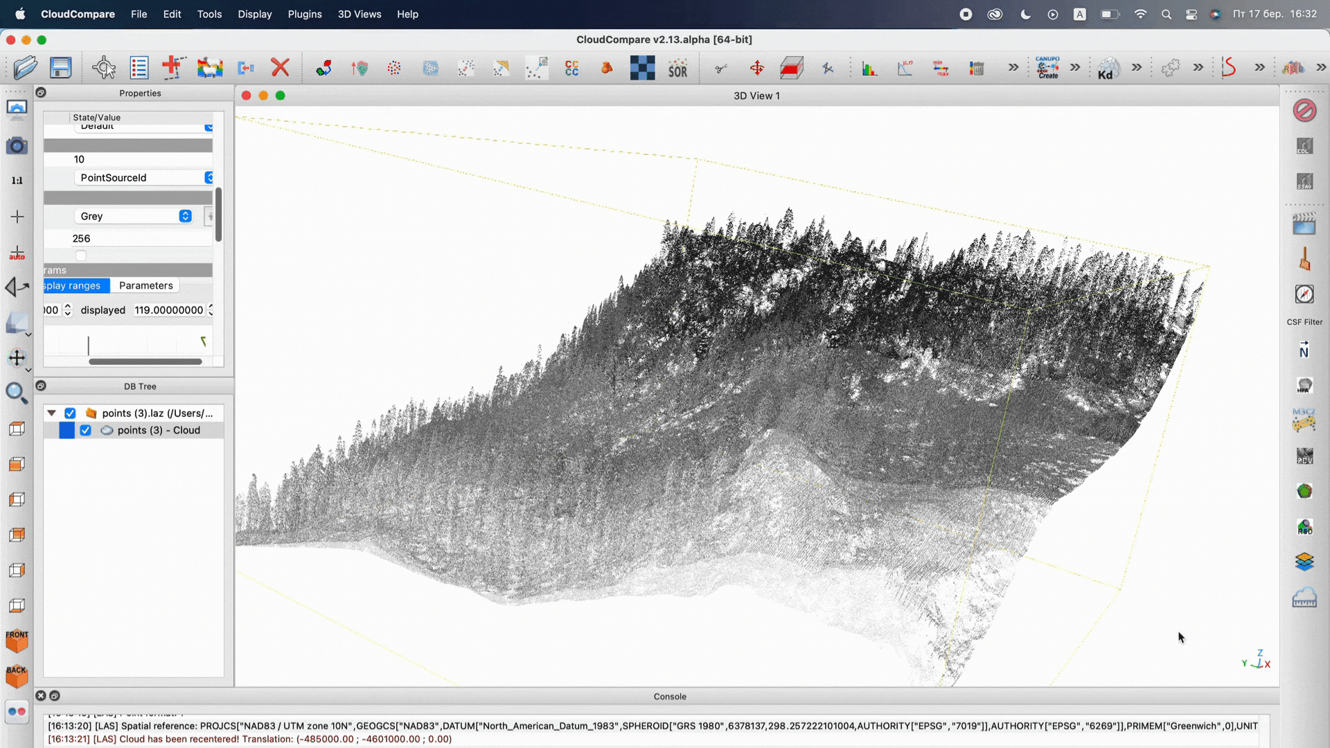 Terrain Point Clouds Archicad Import with CoudCompare