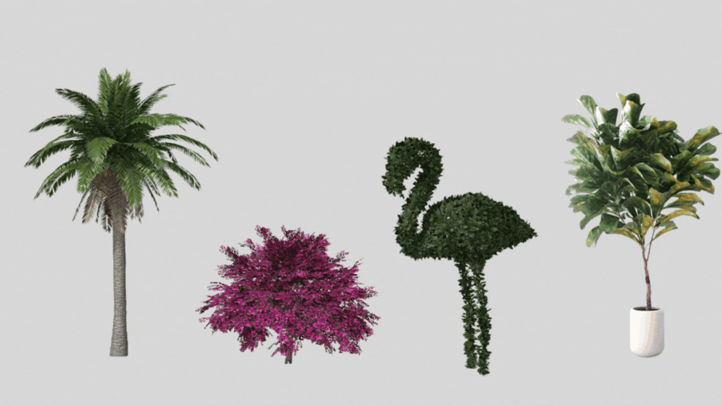 More 2D and 3D plants for Archicad